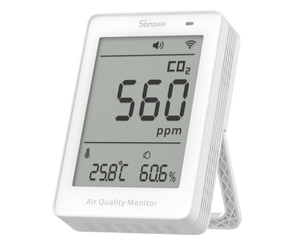 Czujnik inteligentny Sonoff Miernik jakości powietrza WiFi LCD AirGuard CO2 SAWF-08P
